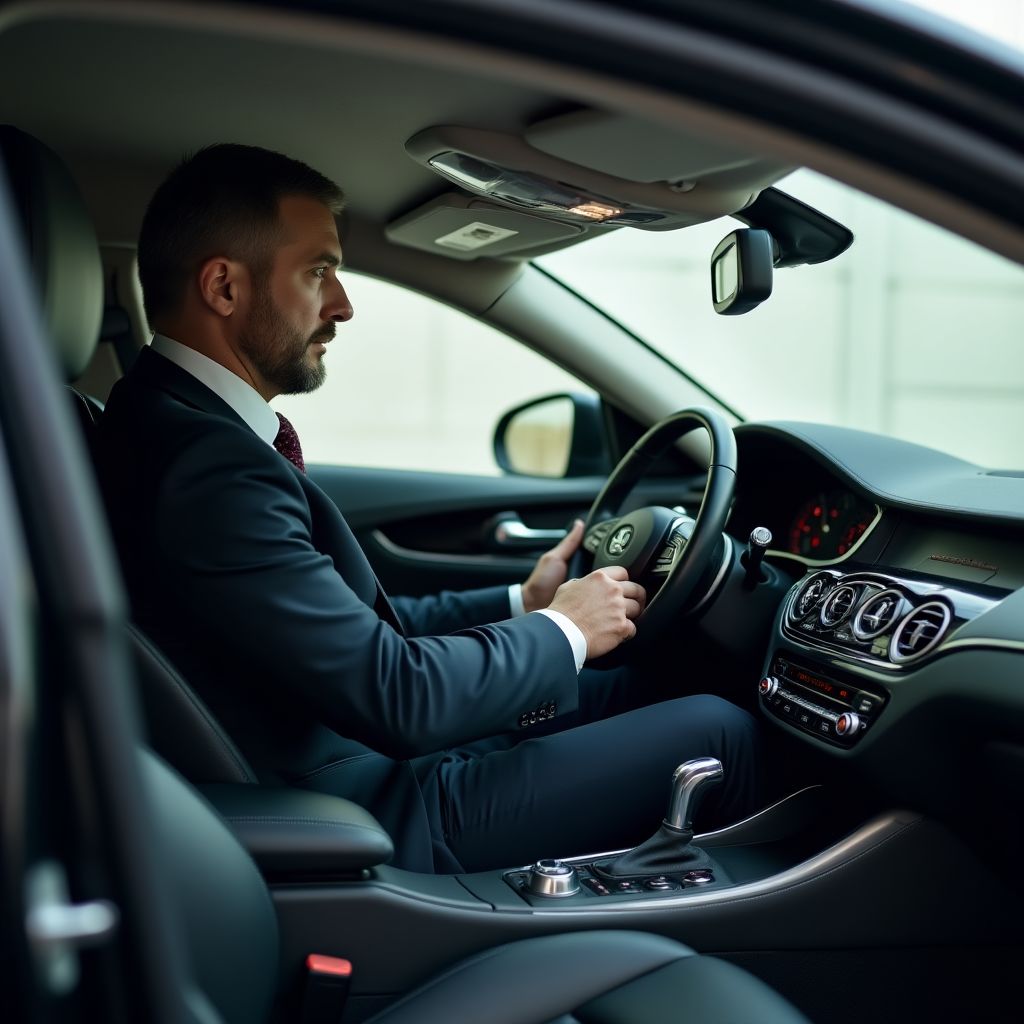 Markus Lehmann inspiziert sein gereinigtes Fahrzeug